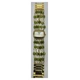 Vintage Gruen Cats Eye Glass Bead Gold Tone Watch