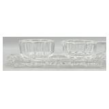 Crystal Creamer, Sugar and Tray