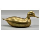 Solid Brass Mid-Century Decorative Decoy Duck