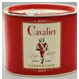 Cavalier 100 King Size Cigarettes Advertising Tin