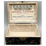 19th Century Advertising Thread Box - Clark