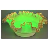 Late 19th Century Victorian Opalescent Bride Bowl