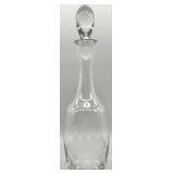 Vintage Etched Glass Clipper Crystal Decanter