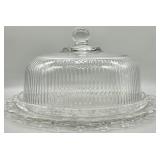 Vintage Ribbed Domed Cake Plate