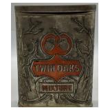 Vintage Twin Oaks Pocket Tobacco Tin