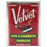 Velvet Pipe & Cigarette Tobacco Advertising Tin