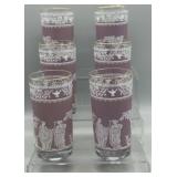 (6) Jeanette Hellenic Wedgwood Greek Glasses