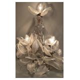 Vintage Art Glass Boudoir Lamp