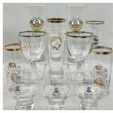 Vintage European Brewery Beer Glass Collection