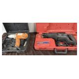 Electric reciprocating saw and 1/2" drive impact