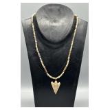 Arrowhead & Stone Necklace w/.925 Clasp SEE DESC