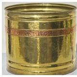 Moroccan Hammered Brass and Copper Planter