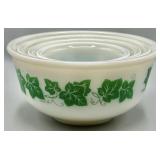 Vintage Hazel Atlas Ivy Pattern Nesting Bowls