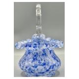 Fenton 1964 Vasa Murrhina Blue Basket