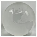 Frosted Glass Globe Paperweight
