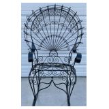 Peacock Wrought Iron Rocking Chair