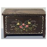 Vintage Handpainted Wooden Keepsake Chest