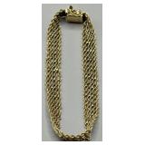 14k Gold Multi-Strand Rope Bracelet