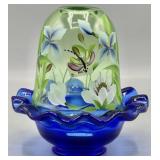 Fenton Lily Pond Fairy Lamp HP Signed & Numbered