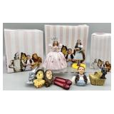 (3) The Wizard of Oz Figurines & Magnets w/Boxes
