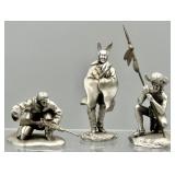(3) 1980ï¿½s Hudson Pewter Figurines - SEE DESC