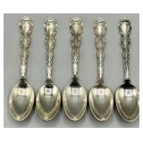 (5) Gorham 1897 Sterling Silver Teaspoons
