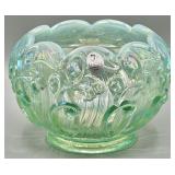 Fenton Opalescent Lily of The Valley Rose Bowl