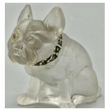 Vintage Westmoreland Frosted Glass French Bulldog