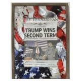 Trump 2024 Newspaper Election Framed