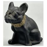 Vintage Westmoreland Black Glass French Bulldog