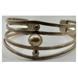 Vintage .925 Sterling Silver Artisan Cuff Bracelet