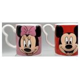 Vintage Disney Mickey & Minnie Coffee Mugs