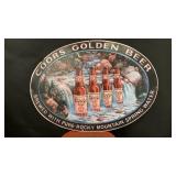 Coors Golden Beer Metal Sign