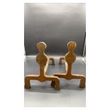 Vintage Solid Cast Andirons