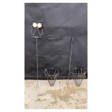 Wrought Iron Planters and Yard Decor