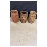 (3) Wood Keg Barrels