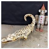 Alligator and Tin Man Yard Art