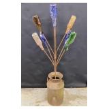 Rebar Milk Can Yard Art Tree