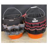 (2) 5 Gallon Work Buckets w/Tool Pouches