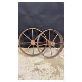 (2) Vintage Wagon Wheels