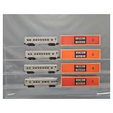 Lionel Postwar O 2421 2422  2423 and 2429 Passenger Cars in Original Boxes