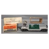 Lionel Postwar O 6520 GREEN GENERATOR Searchlight Car in 3 Cities OB