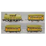 Lionel Prewar O Gauge Pea green Electric Passenger Set