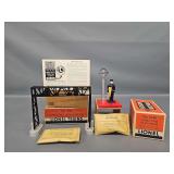 Mint Lionel Postwar O 1045 Operating Watchman and 450 Signal Bridge in OBs