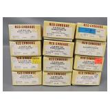 Twelve Red Caboose HO Scale Built-up Box Car Kits in Original Boxes
