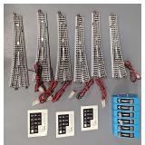 Six Kato N Scale Track Switches and Controllers