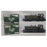 Two Kato HO Scale Pennsylvania EMD NW2 Diesel Locomotives in Original Boxes