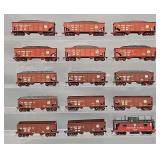 Great Group of Built-up HO Scale Pennsylvania Hoppers and Caboose