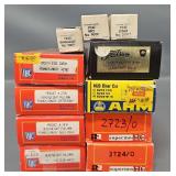 Eight Various HO Scale Pennsylvania Passenger Cars and Three Interiors in Original Boxes