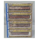 Four Walthers Classic HO Scale Pennsylvania Heavyweight Passenger Cars in Original Boxes